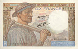 BILLETS DE LA BANQUE DE FRANCE 10 francs Banque de France. Billet. mineur, -