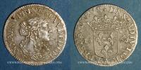 AUTRES MONNAIES PROVINCIALES Principauté de Dombes. Anne-Marie-Louise d'Orléans (1650-1693). 1/12 écu (luigino) -