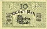 BILLETS DE NECESSITE FRANCAIS 10 mark Mulhouse (68). Ville. Billet Non annulé -