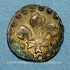 ALSACE Pfennig Strasbourg. Municipalité. au lis sur croix de Malte cantonnée de 2 globules (16-17e) -