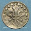 ALSACE Pfennig Strasbourg. Municipalité. au lis et à l'écu à la bande inversée (17e siècle) -
