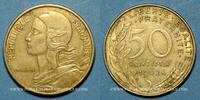 MONNAIES MODERNES FRANCAISES 50 centimes 5e république (1959- ). Marianne Col à 3 plis -