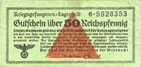 ALLEMAGNE 50 pfennig Allemagne. Camps allemands de prisonniers de guerre 1939-1945. Billet. -