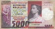 AUTRES BILLETS ETRANGERS 5 000 francs Madagascar. / 1 000 ariary -