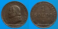 EUROPE 1 soldo 1867 R Vatican. Pie IX (1846-1878).  1867R, an XXI. Rome TB 6,00 EUR  + 7,00 EUR frais d'envoi