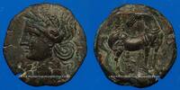 MONNAIES GRECQUES bronze Zeugitane. Carthage. Shekel de 221-210 AC -