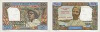ANCIENNES COLONIES FRANCAISES 50 francs Madagascar. Institut d'émission malgache. Billet. - 10 ariary -
