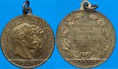 ALSACE Strasbourg. Visite de Guillaume II. Médaille laiton argenté. 27,2 mm -