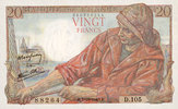 BILLETS DE LA BANQUE DE FRANCE 20 francs Banque de France. Billet. pêcheur, -