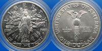 MONDE 1 dollar 1989 D Etats Unis.  Congress bicentennial st 74,00 EUR  + 11,00 EUR frais d'envoi
