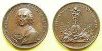 MEDAILLES bronze Cardinal de Fleury. Préliminaires du Traité de Vienne Médaille 54 mm gravée par Dassier -