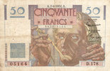 BILLETS DE LA BANQUE DE FRANCE 50 francs 7.6.1951 Banque de France. Billet.  Le Verrier, TB