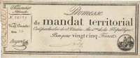 PROMESSES DE MANDATS TERRITORIAUX 25 francs Promesse de mandat territorial. . 28 ventôse an 4. A -
