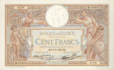 BILLETS DE LA BANQUE DE FRANCE 100 francs Banque de France. Billet. Merson 9.2.1939, modifié -