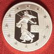 Frankreich France 50 Euro Silber 5 Ounces Unzen Fine Fein 2009 Semeuse: 50th anniversary of the European Court of Human Rights (1959-2009) FB mit Box Zertifikat und Umkarton siehe Originalb