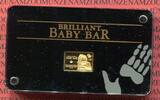 Niue Islands 5 Dollars Mini Münzbarren aus Gold mit Brilliant 2013 Baby Bar Orang Utan mit kleinem Diamanten Proof with box, slipcase and coa