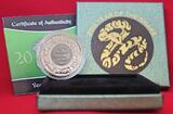 Britische Jungferninsln 10 Pfund Silber Chinesische Tierkreiszeichen, Jahr der Schlange 2013 proof in capsule