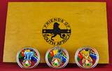 Rebublik Kamerun 3 x 100 Francs Ku/Ni versilbert 2010 Set mit 3 Motivmuenzen Friends of South Africa The Baby Five Prooflike with box & coa