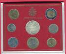 Vatican, Vatikan KMS 10 - 1000 Lire 2001 Kursmünzen Pontifikat Johannes Paul II. Neuf OVP im Folder