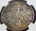 GERMANY Bayern 5 Mark 1911 D 90. Geburtstag von Prinzregent Luitpold. NGC MS 64
