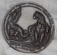 Deutschland Karl Goetz Medaille Kaiserreich Bronze Medaille Notlandung Zeppelin XVI in Luneville 3. April 1913 AU min edgenick Brown