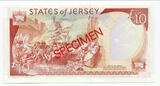 Jersey 10 Pfund Pounds 1993 Specimen Ser 0000 Uncirculated