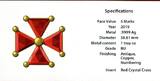 Deutschland 5 Mark Silber Antique Copper 2019 OAK LEAF Red Crystal Cross -GERMANIA MINT- BU, Kapsel, Zert.,Etui & Karton OVP