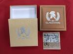Salomonen, Solomon Islands 5 Dollar Silbermünze 2017 Gladiators - 2 OZ Silver Coin - Gladiatoren - Essedarius Antique Finish with box, carton & coa