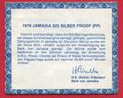 Jamaika 25 Dollars Silbermünze 1979 10-jähriges Jubiläum - Einsetzung von Prinz Charles von Wales proof in capsule, original packaging