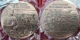 Frankreich Bronzemedaille mit Aufsteller 2014 Beginn des Ersten Weltkriegs - Les taxis de la Marne - Medaille BU matte with original packaging