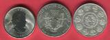 USA, Kanada & Mexiko 3 x 1 Unze Silber 2015 Nugget Edition - The Americas - mit echten Goldnuggets BU partly gilded with box, coa & carton