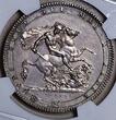 Great Britain England Großbritannien CROWN 1818 LIX König Georg III. (1760 - 1820). LIX TUTAMEN NGC AU 58