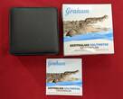 Australien 1 Dollar Silbermünze mit Farbapplikation 2014 Australian Saltwater Crocodiles - Graham - Salzwasserkrokodil - 1 Unze Silber Proof colorated with box, coa & carton