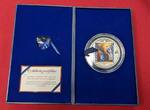 Cook-Inseln, Cook Islands 20 Dollars Silbermünze - 3 Unzen Silber 2014 Masterpieces of Art - Die Verkündigung an Maria von Philippe de Champaigne Proof partly colorated with glass stones, with box