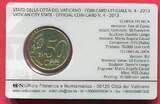 Vatikan 50 Eurocent 2013 Coincard No. 4 - Papst Benedikt XVI BU