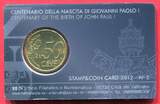 Vatikan 50 Cent 2012 Coincard N. 2 - 100.Geburtstag Johannes Paul I. BU