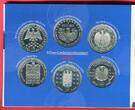 Deutschland 6 x 10 Euro Silbermünzen 2005 Silbergedenkmünzenset mit diversen Motiven proof like in blister with carton