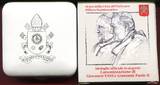 Vatikan Silbergedenkmedaille 2014 Heiligsprechung Johannes XXIII. & Johannes Paul II. w. certificate & box