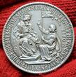 Deutschland Weimarer Republik Karl Goetz Silbermedaille 1930 Kaiser Barbarossa 1180 Belehnung Otto von Wittelsbach mit Bayern USA AU matte