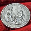 Deutschland Weimarer Republik Karl Goetz Silbermedaille 1930 Kaiser Barbarossa 1180 Belehnung Otto von Wittelsbach mit Bayern USA AU matte