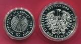 Deutschland 10 Euro Silbermünze & Silbermedaille 2003 FIFA Fußball-Weltmeisterschaft 2006 (inkl. 24-Karat Goldveredelung) proof like in capsules w. orig. packaging