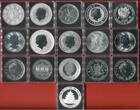 diverse Länder 16 x 1 Unze Silber 2016 W16 Serie - World Famous Silver Ounces BU with privy marks, with box & coa