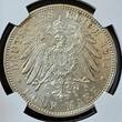 Bavaria Bayern Kaiserreich Deutschland 5 Mark 1911 D 90. Geburtstag von Prinzregent Luitpold. NGC MS 64