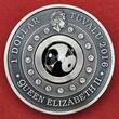 Tuvalu 1 Dollar 2016 Yin Yang Rotating Charm Coin Antique finish, original packaging