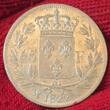 Frankreich France Kingdom 5 Francs 1822 K Louis XVIII. Ludwig Bordeaux Mint Mintage only 393000 au small scr.