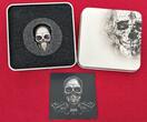 Republic of Palau 5 Dollar Silbermünze - Skulpturmünze 2016 Skull No. 1 - 3D Skelett Schädel Antique finish with box & coa