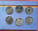 Bundesrepublik Deutschland, Germany FRG 6 x 10 Euro Bundesrepublik Deutschland Silber-Gedenkmünzen 2003 german proof w folder