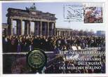 Vatikan 2 Euro Gedenkmünze + 3,60 Briefmarke 2014 25 Jahre Berliner Mauerfall unc with philatelic-numismatic cover