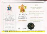 Vatikan 2 Euro Gedenkmünze 2015 8. Weltfamilientreffen - Papst Franziskus - Philadelphia USA BU with philatelic-numismatic cover