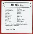 Malawi 50 Kwacha 2009 The white Lion - Der weiße Löwe - 2 Unzen - Swarovski Augen - selten Proof with capsule & certificate